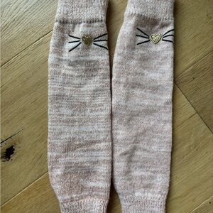Cute Pink Cat Leg Warmers